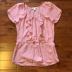 Banana Republic Dusty Pink Ruffled Blouse (XSP)